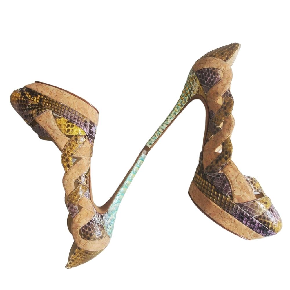 Alexandre Birman Python Platform Pump (7.5) - image 1